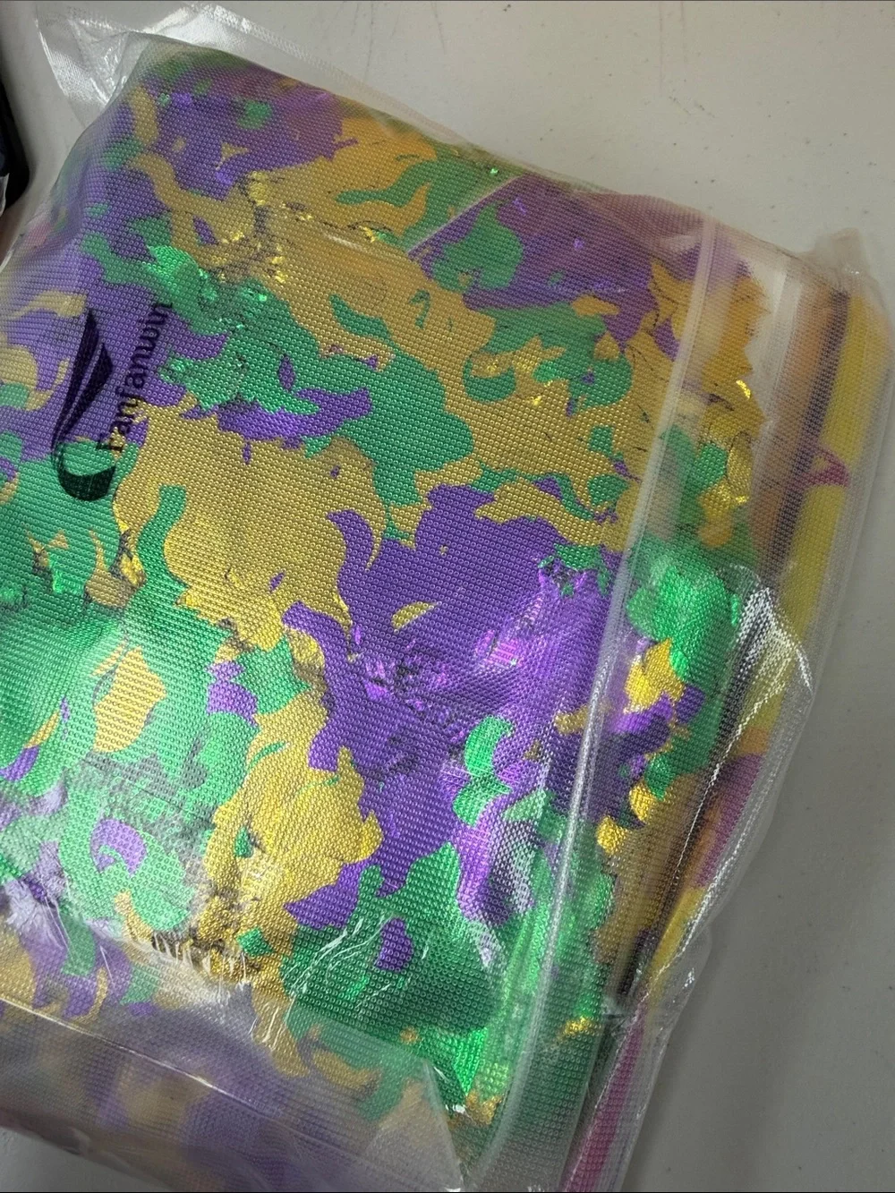 12 pieces Mardi Gras wagon parade Metallic Confetti Set - Green Purple Gold new